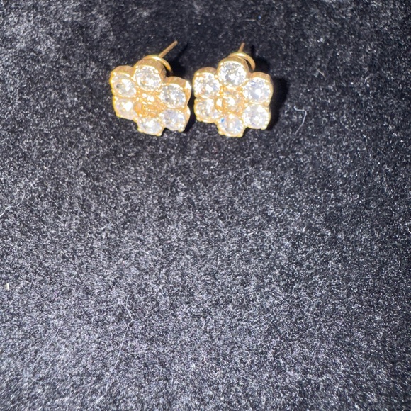 Gucci Gold Crystal Stud Earrings - Picture 2 of 5
